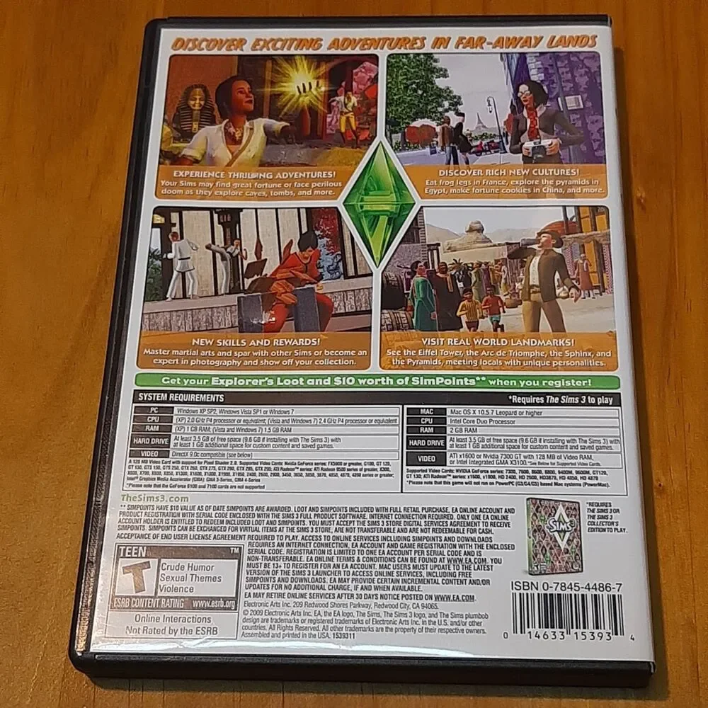 The Sims 3: World Adventures Expansion Pack (Windows/Mac, 2009) DVD-ROM
